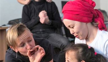 Sprachtherapie mit Projektleiterin Caroline König